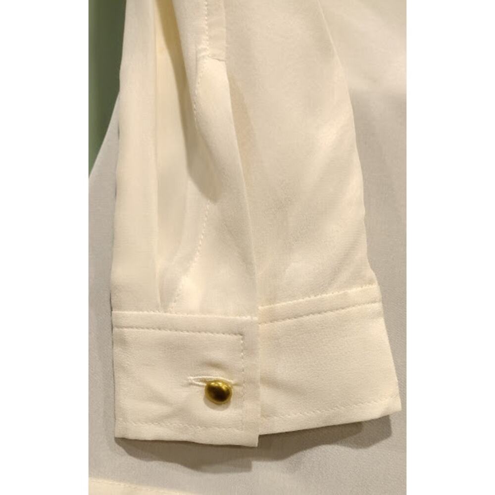 Marc by Marc Jacobs Long Sleeve‎ Button Down Blouse, Ivory, Size 4 NWT - Picture 4 of 7